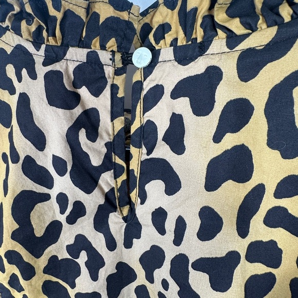 Scotch R'Belle Girls Size 14 Animal Print Cotton Long Sleeve Ruffle Top Leopard - Picture 7 of 8